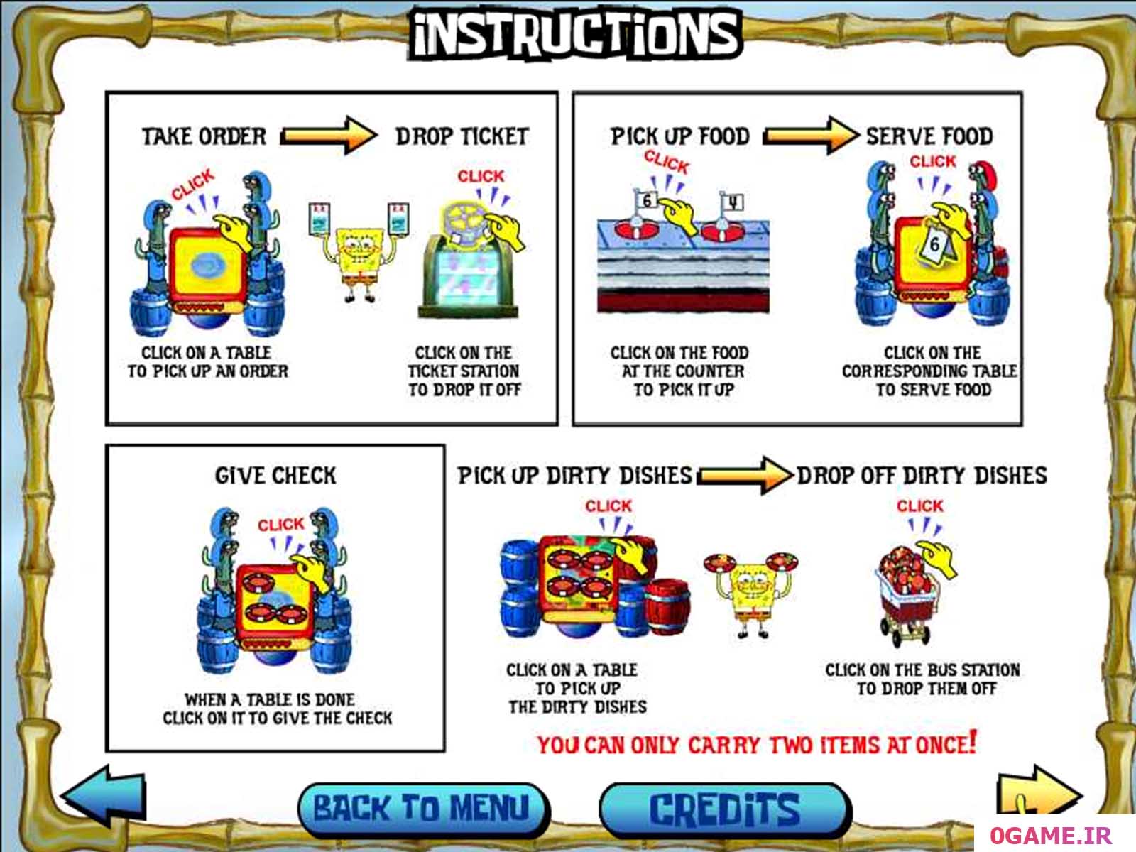 دانلود بازی SpongeBob Diner Dash نسخه کامل برای کامپیوتر